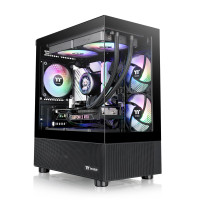 Thermaltake(Tt)钢影透S240海景房机箱 黑色(M-ATX主板/支持240水冷/270°全景台式电脑机箱