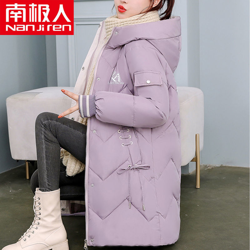 加厚保暖中长款棉服女2020冬季新款韩版宽松连帽外套潮高清大图