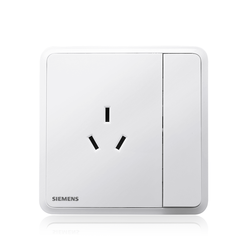 官方旗舰店西门子siemens开关插座系列86型面板灵蕴晨曦白10a三孔带