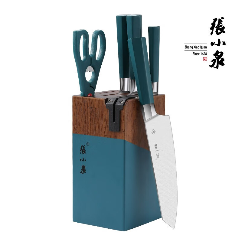 张小泉 D31500100典雅绿系列刀具六件套