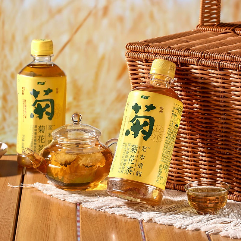 怡宝菊花茶柠檬茶450ml整箱特价至本清润夏日解腻清爽植物饮料高清大图
