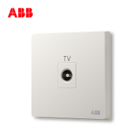 ABB开关插座 轩致无框 雅典白色 一位宽频卫星电视插座AF303
