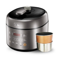 美的电压力锅 MY-SS5053P双胆5L 智能家用高压饭煲正品 不锈钢内胆 底盘加热 预约功能;保温功能;定时功能