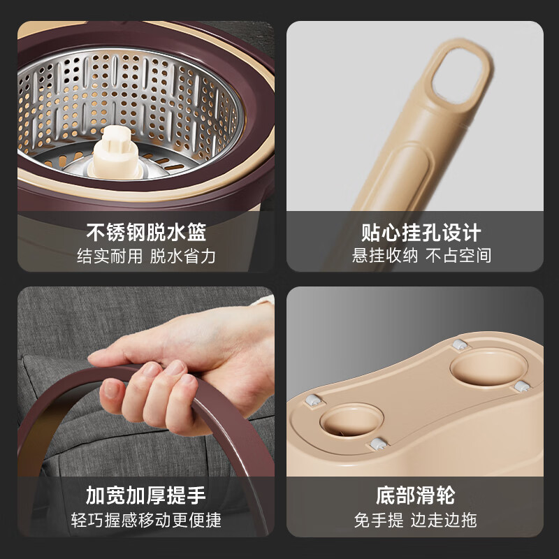 家杰优品 JJ-A05 拖把*1 桶*1 拖布*2 拖布拖把桶套装 (计价单位:套)高清大图
