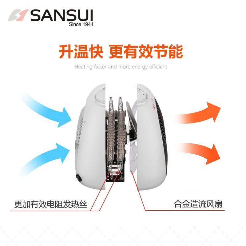 山水(SANSUI)SDN-2089 电热丝取暖器单个装.