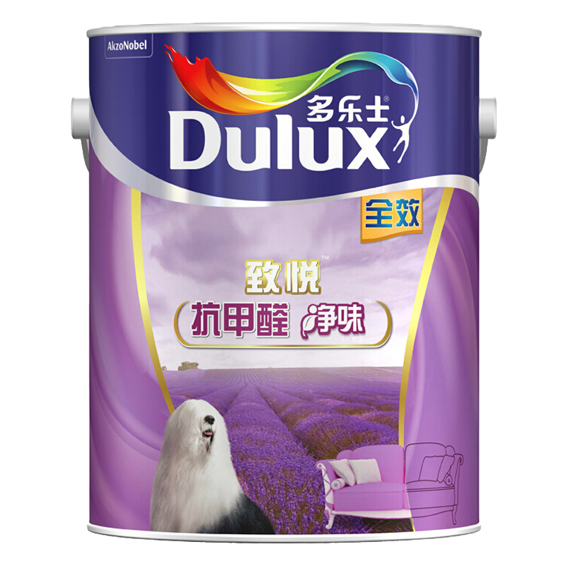 多乐士(Dulux)抗甲醛全效内墙乳胶漆 墙面漆油漆涂料 A743 6L哑光白色