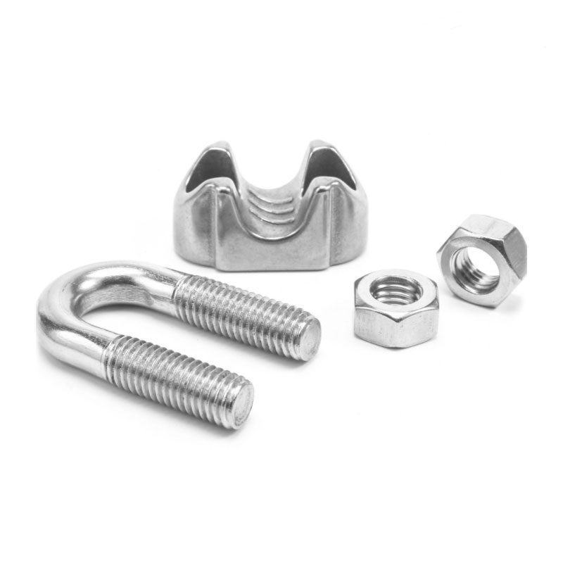 钢丝绳卡子钢丝绳卡头U型卡子线绳紧固用轧头304不锈钢 M3 个高清大图