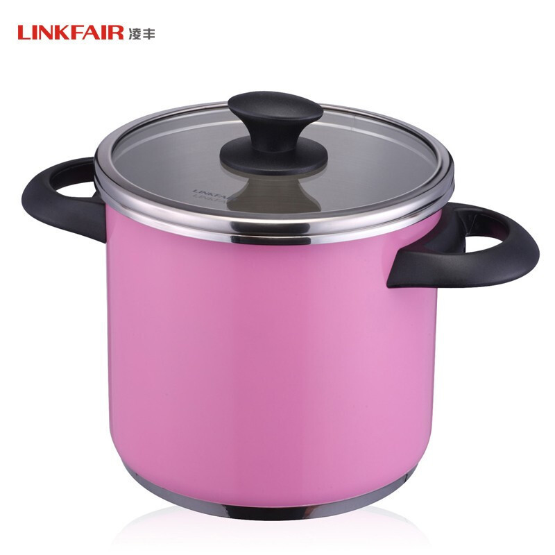 凌丰(LINKFAIR)经典按钮式压力锅 5.5L(桃红色)LFPC-JD5505