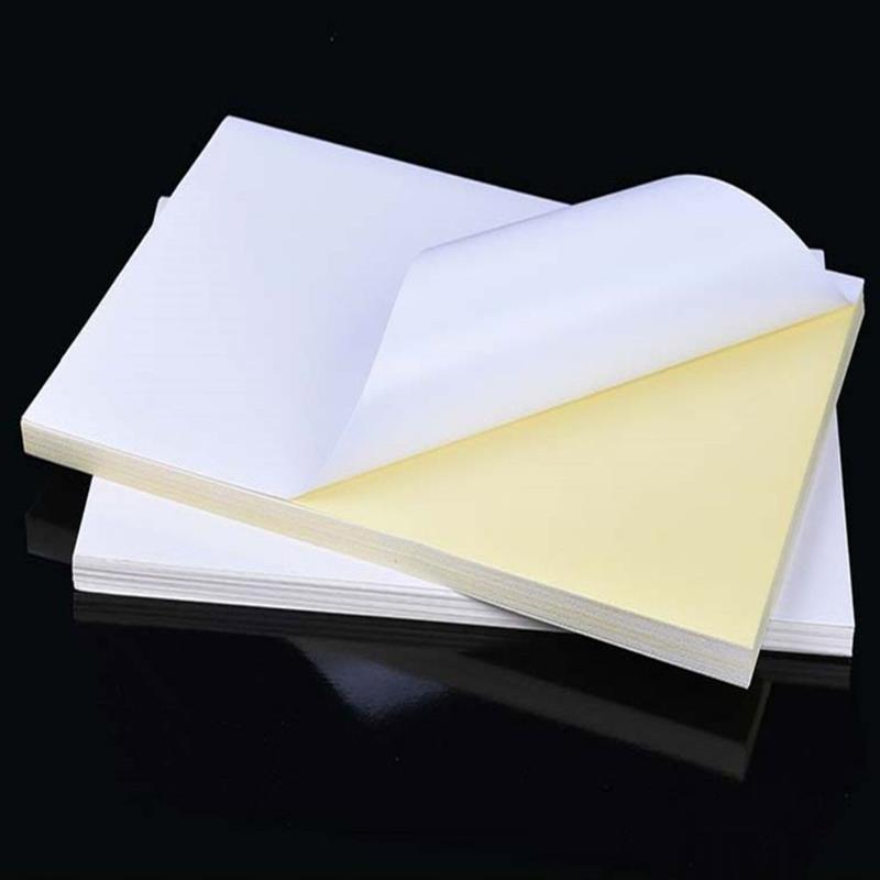 a4不干胶打印纸亮面哑光空白书写纸铜版纸激光喷墨打印a4自粘背胶