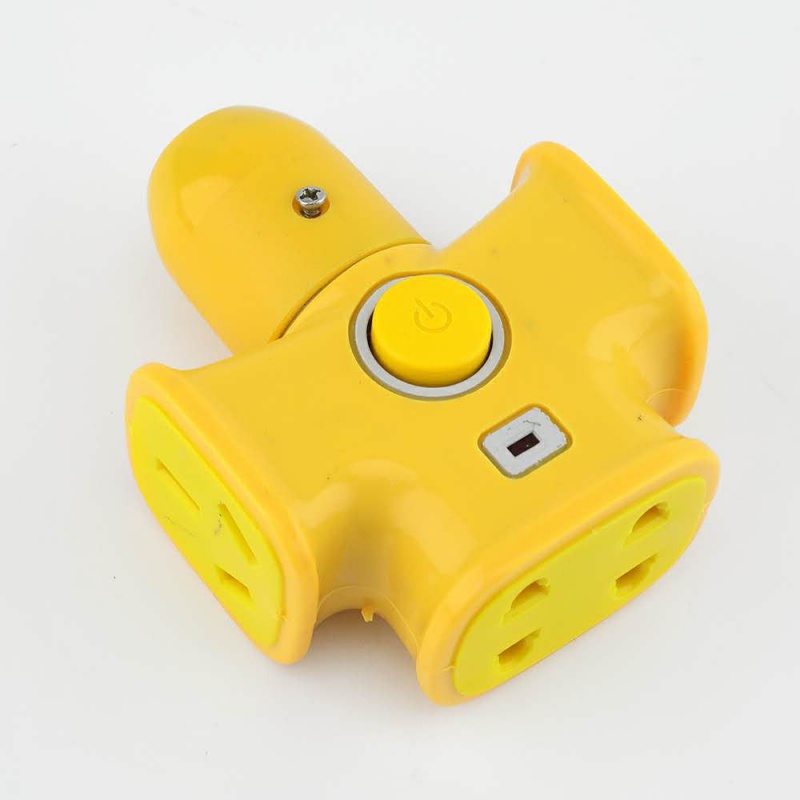 [2个装]大字橡胶插座地拖防摔防爆大功率无线包胶地拖插板插座排插 10