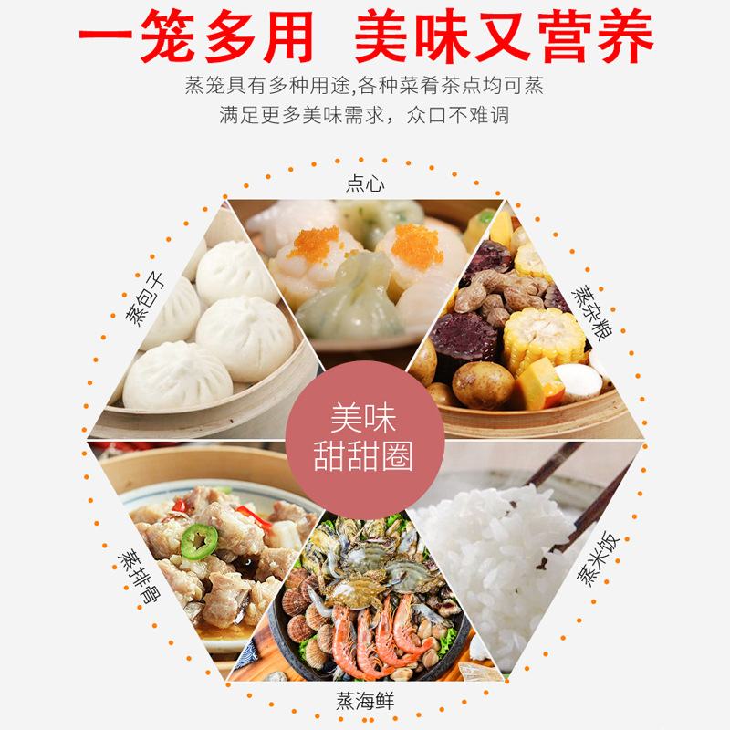 777加厚大容量圆形40-80多层包子篦子大号蒸笼屉商用不锈钢蒸笼 56cm条形款 不锈钢蒸笼高清大图