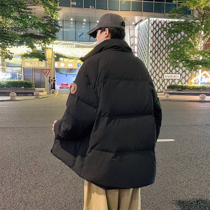 [2.5折价312元]唐狮男款羽绒服男立领撞色口袋小标男款羽绒服冬装外套男立领羽绒服