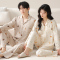 浪莎女士睡衣春秋季新款情侣纯棉长袖长裤套装男家居服秋冬款全棉