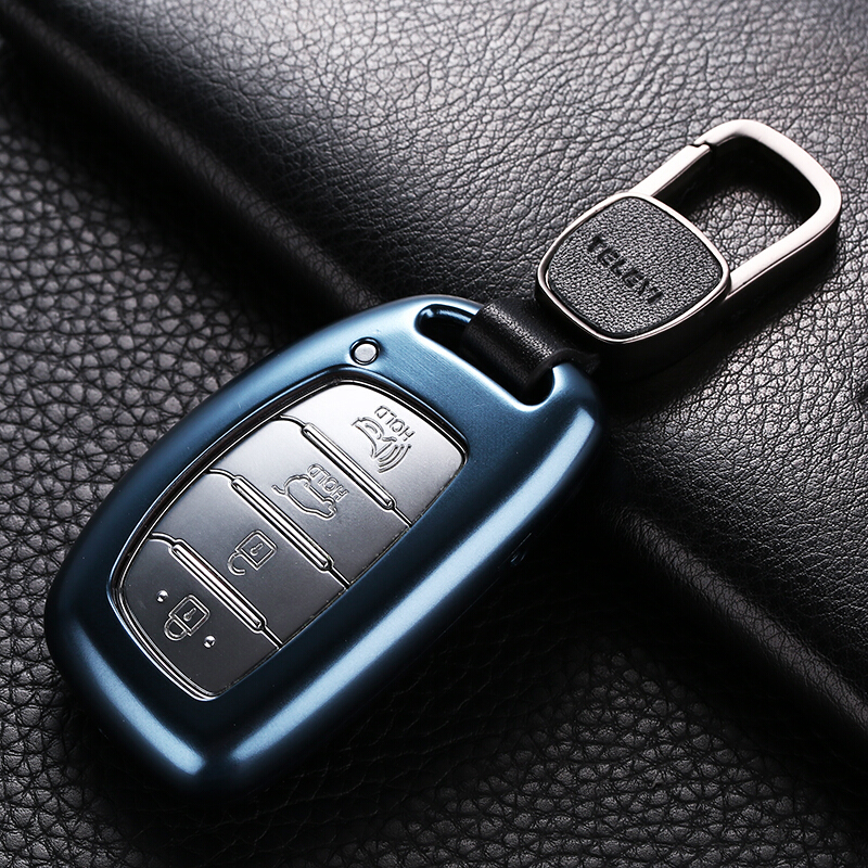 tyui现代汽车钥匙包铝合金新朗动名图ix35ix25途胜索纳塔九代钥匙套