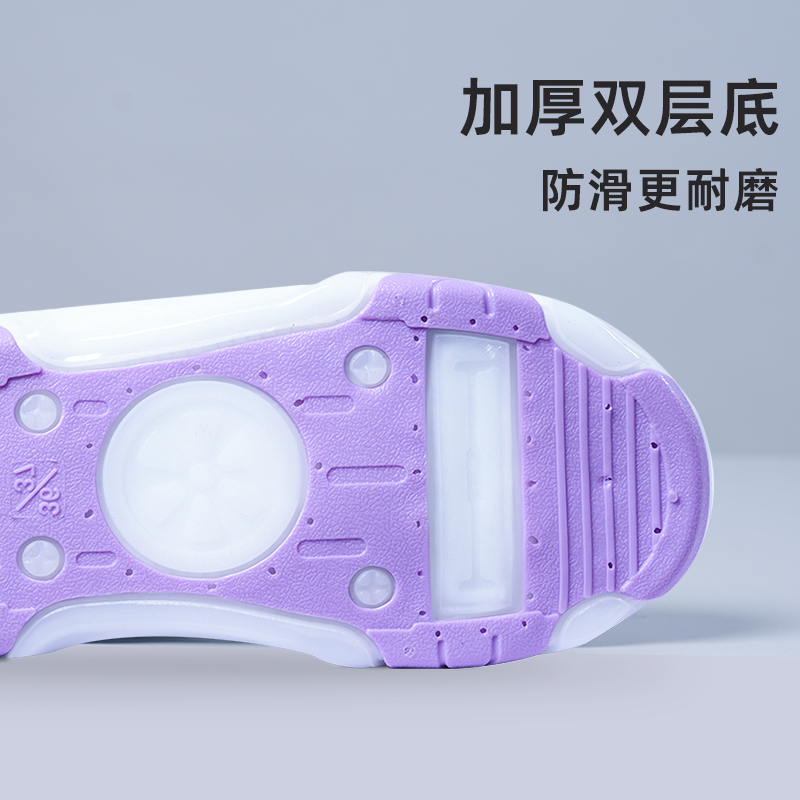 正雨儿童雨鞋防滑耐磨宝宝户外防水防雪防沙出行雨鞋套学生装备9063高清大图