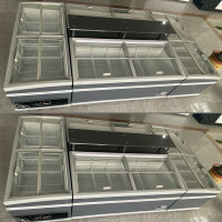 澳柯玛商用组合展示柜大容量玻璃门卧式岛柜市高端冻品柜 铜管低温负20度牛肉雪糕急冻柜IHCF-D1908ECVA
