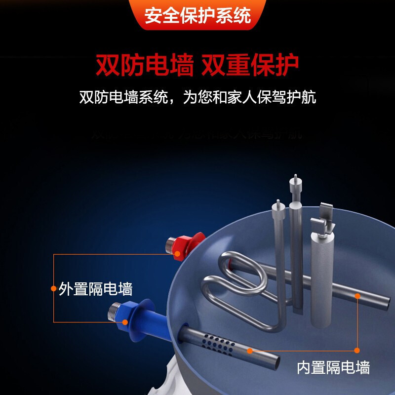 阿诗丹顿小厨宝储水式速热式电热水器6.6L一级能效高效节能1500W上出水KX66-6J15S 6.6L 1500W高清大图