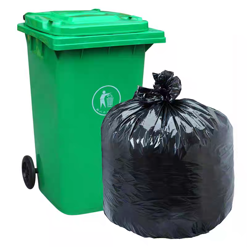 泰洁大垃圾袋大号黑色商用酒店100L/120/240升超大平口环卫塑料袋 240L(130*140cm) 30L高清大图