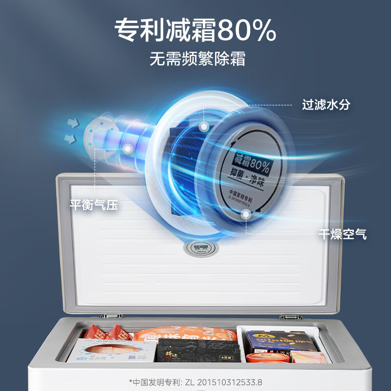美的 BD/BC-100KGEM 100升-40℃时光Pro冰柜低霜玻璃一级能效家用囤货冷冻