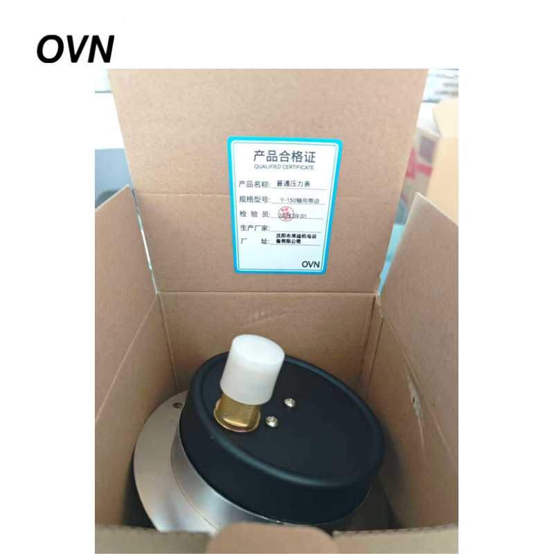 OVN 普通压力表 Y-150轴向带边 块高清大图