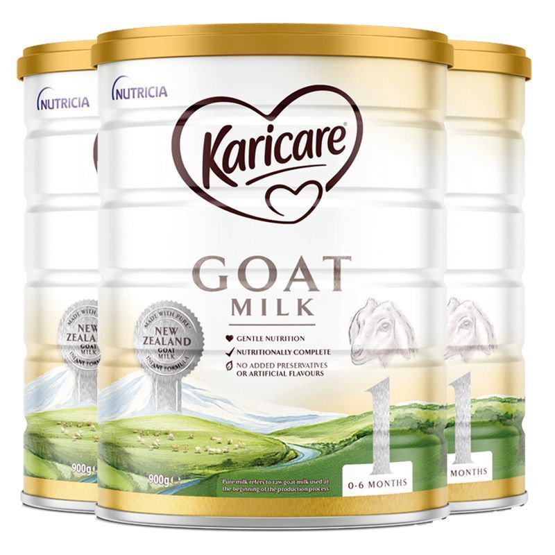3罐装-海外直邮-原装进口 澳洲可瑞康(Karicare)婴幼儿儿童山羊奶粉1段(0-6个月)900g