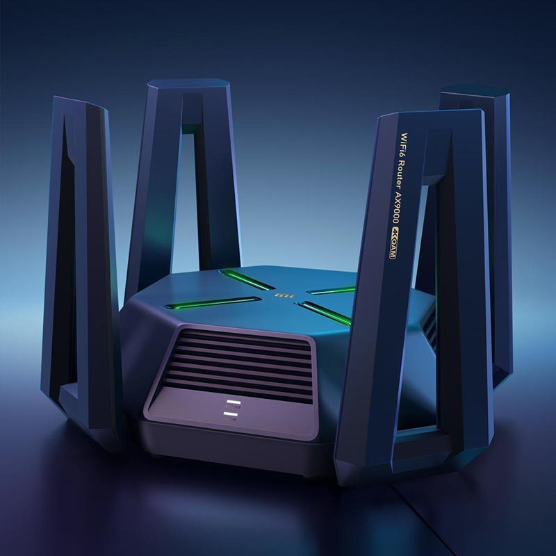 小米(MI)路由器AX9000 5G双频WIFI6 高通6核处理器 9000兆级WiFi6增强版电竞级Mesh混合组网无线路由12路独立信号放大器家用办公穿墙王