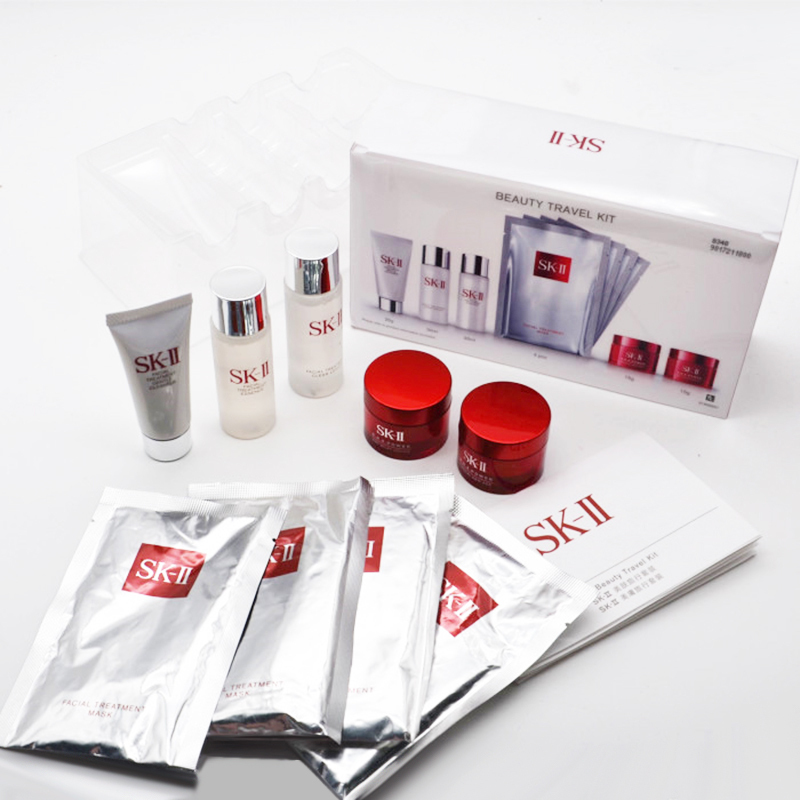 SK-II/SK2九件套装小样中样神仙水面膜清莹露洁面大红瓶面霜面部护肤套装礼盒高清大图