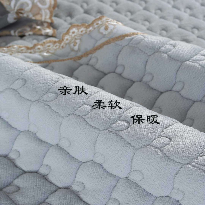 沙发垫冬季毛绒布艺欧式客厅防滑沙发套四季通用沙发罩巾 欧莱雅-紫色 60*70