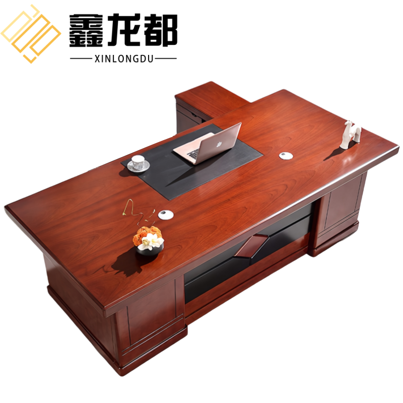 鑫龙都班台1.8米+侧柜+小柜套高清大图