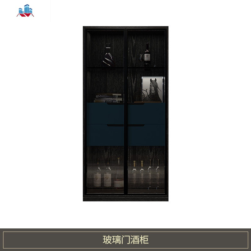 北欧极简客厅酒柜玻璃现代简约多层落地置物架卧室储物柜餐边柜泰空仓