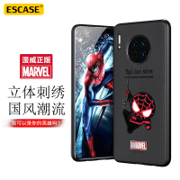 ESCASE 华为mate30pro手机壳硅胶保护套全包防摔卡通动漫个性布艺刺绣网红潮牌保护壳漫威正版黑色蜘蛛侠