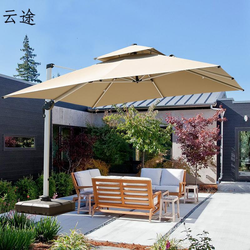 遮阳伞户外庭院伞露台花园罗马伞休闲别墅室外摆摊大型四方太阳伞定制