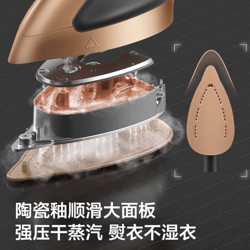 苏泊尔(SUPOR) 立式挂烫机家用蒸汽电熨斗双杆手持大功率可立可卧家用手持/挂式便携式烫衣机EGU-Y208A 深空灰高清大图