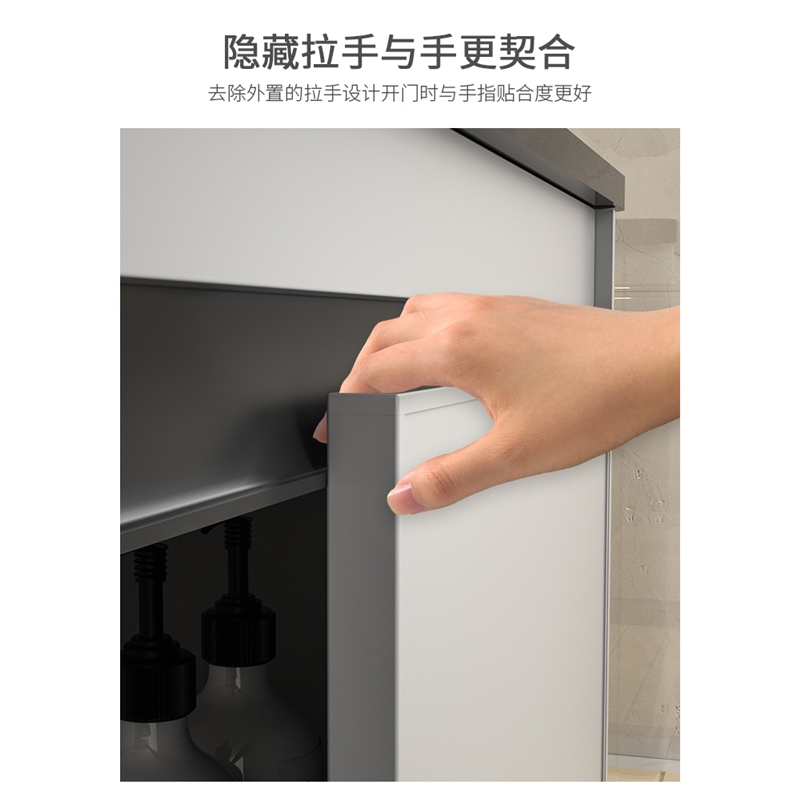 古达加厚铝合金浴室柜卫生间洗脸盆柜组合洗手间洗漱台一体岩板盆卫浴家具