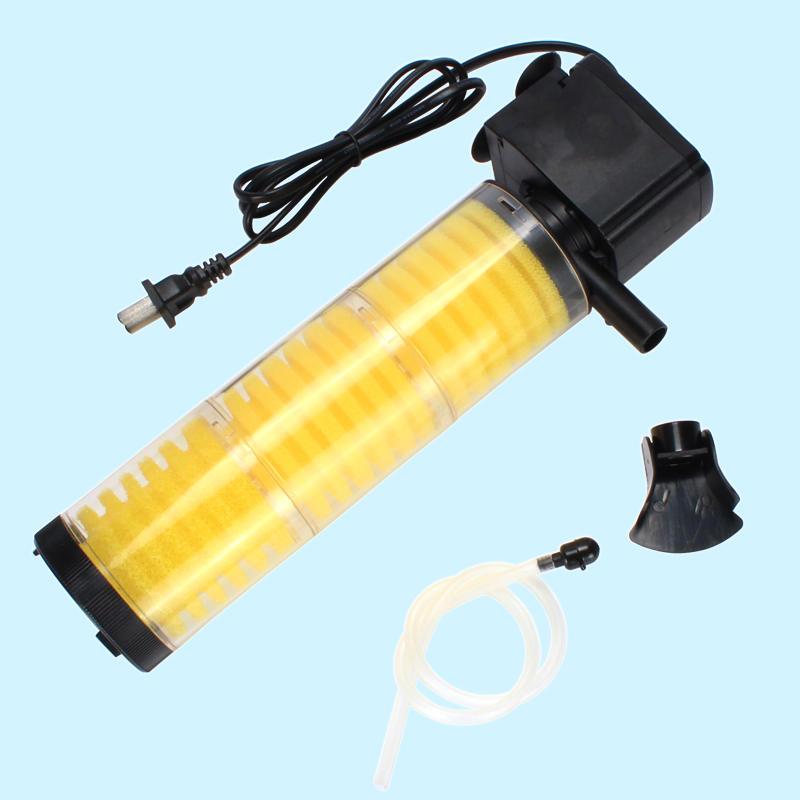 鱼缸过滤器三合一过滤器内置过滤器鱼缸水族箱过滤增氧泵高清大图