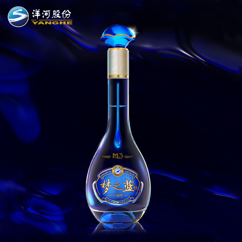 梦之蓝m3水晶版绵柔白酒浓香型52度550ml4
