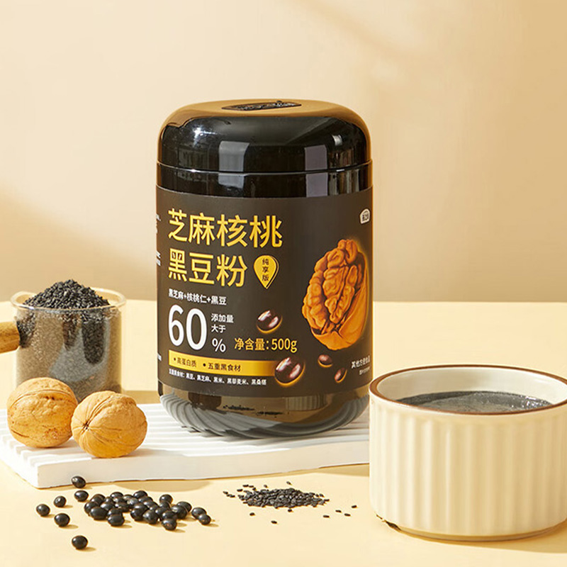 燕之坊黑豆粉口感顺滑香味浓郁粉质细腻核桃芝麻罐装纯享款500g高清大图