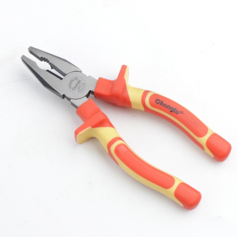长鹿VDE绝缘电工钢丝钳 8寸 200mm 把高清大图