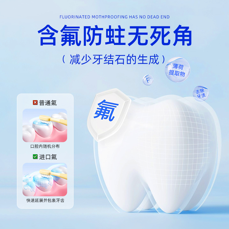 GUARDHALO日本花王大白牙膏防蛀护齿清新口气165g 3支高清大图