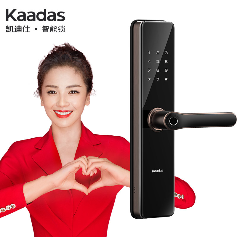 凯迪仕 指纹锁S100 星空黑 密码锁智能锁防盗门锁 家用防盗门锁 电子密码锁
