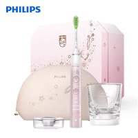 飞利浦(Philips)钻石系列电动牙刷升级款成人情侣款 送男友/女友 钻石刷臻享礼盒 粉红色 HX9911