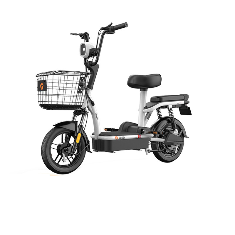 雅迪电动自行车新国标小型电瓶车黑色48v