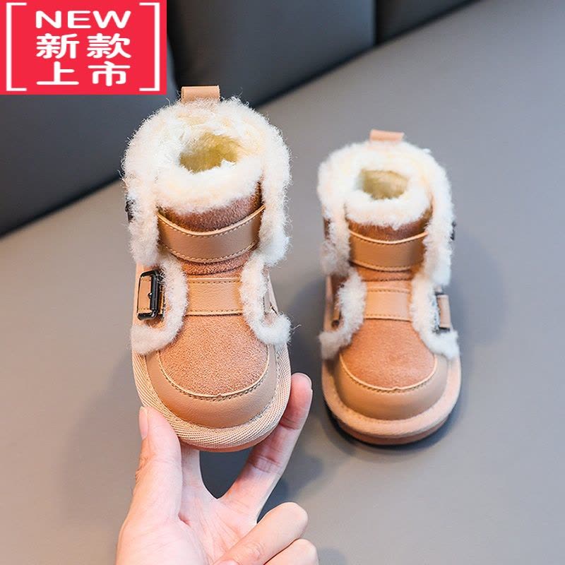 可莉允宝宝雪地靴儿童冬季加绒加厚棉鞋男童软底棉靴女童雪地棉小童婴儿图片