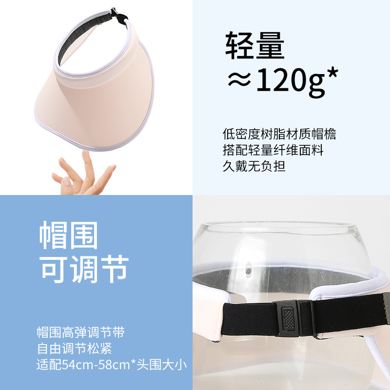 Bonnie&Toni夏季空顶防晒帽女款防紫外线大帽檐户外骑车遮脸桃心遮阳太阳帽子