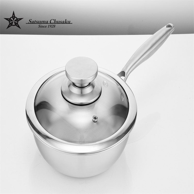 萨摩厨具智会系列雪平锅316不锈钢小奶锅家用多功能煎炸无涂层不易沾
