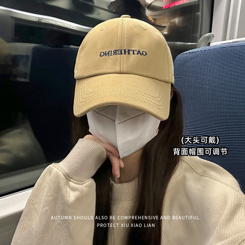 棒球帽女2025新款深顶宽帽檐鸭舌帽潮大头围显脸小加大加深帽子0高清大图