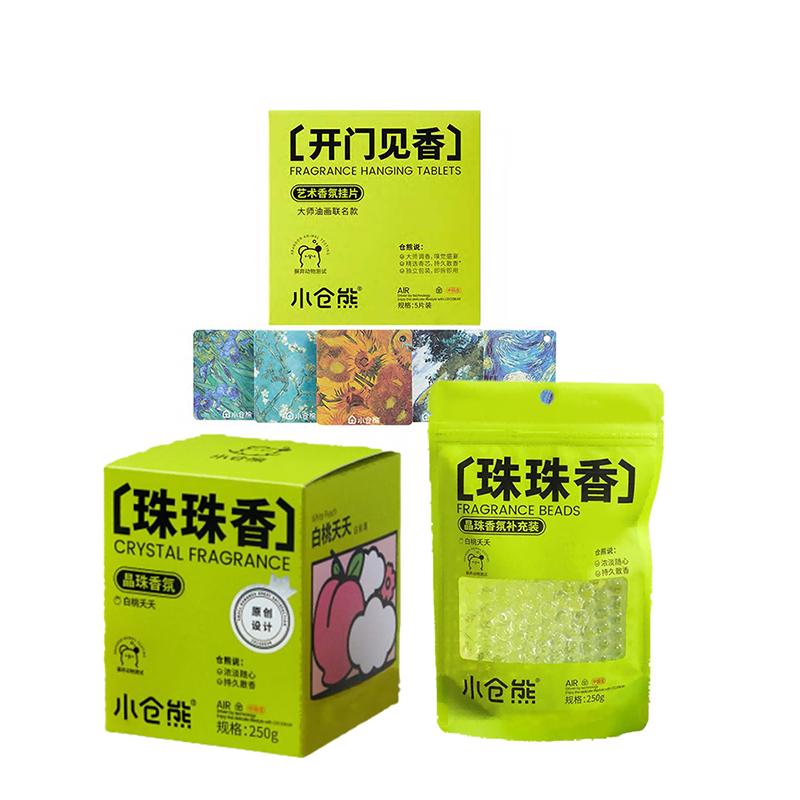 小仓熊 XH800009 空气香氛套装 （晶珠香氛/白桃夭夭正装*1+ 替换袋装*1+香氛挂片*2）