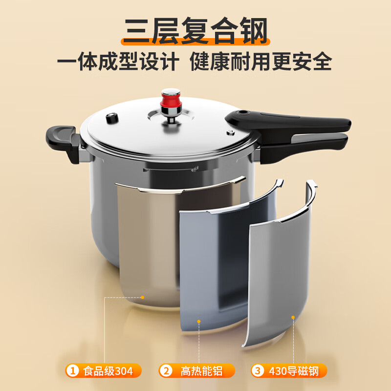 康巴赫小红帽三层钢压力锅-18cm(3L) KYS-18A31E高清大图