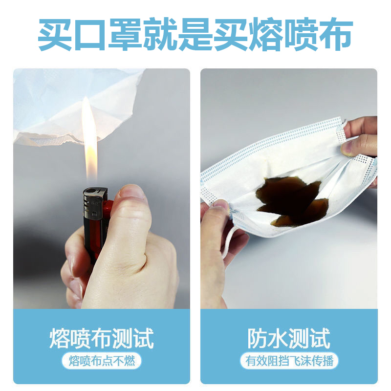 苏宁宜品[100只装]一次性医生用三层医护成人口罩