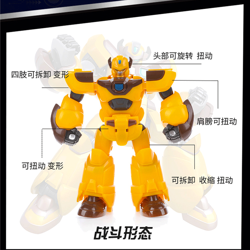 智尊 星原小宝2变形玩具机器人模型拼装狮子男孩海蓝龟大萌牛全套 大萌牛6.5寸变形系列高清大图